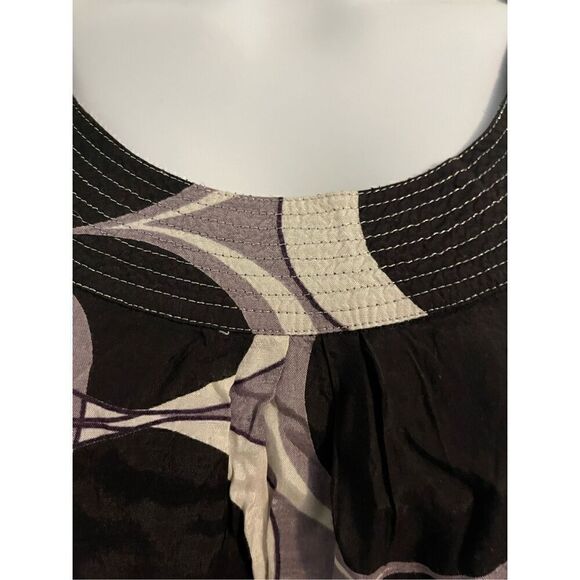 Monsoon Sleeveless Shift Dress. Circle pattern. Size 10 - Picture 4 of 8